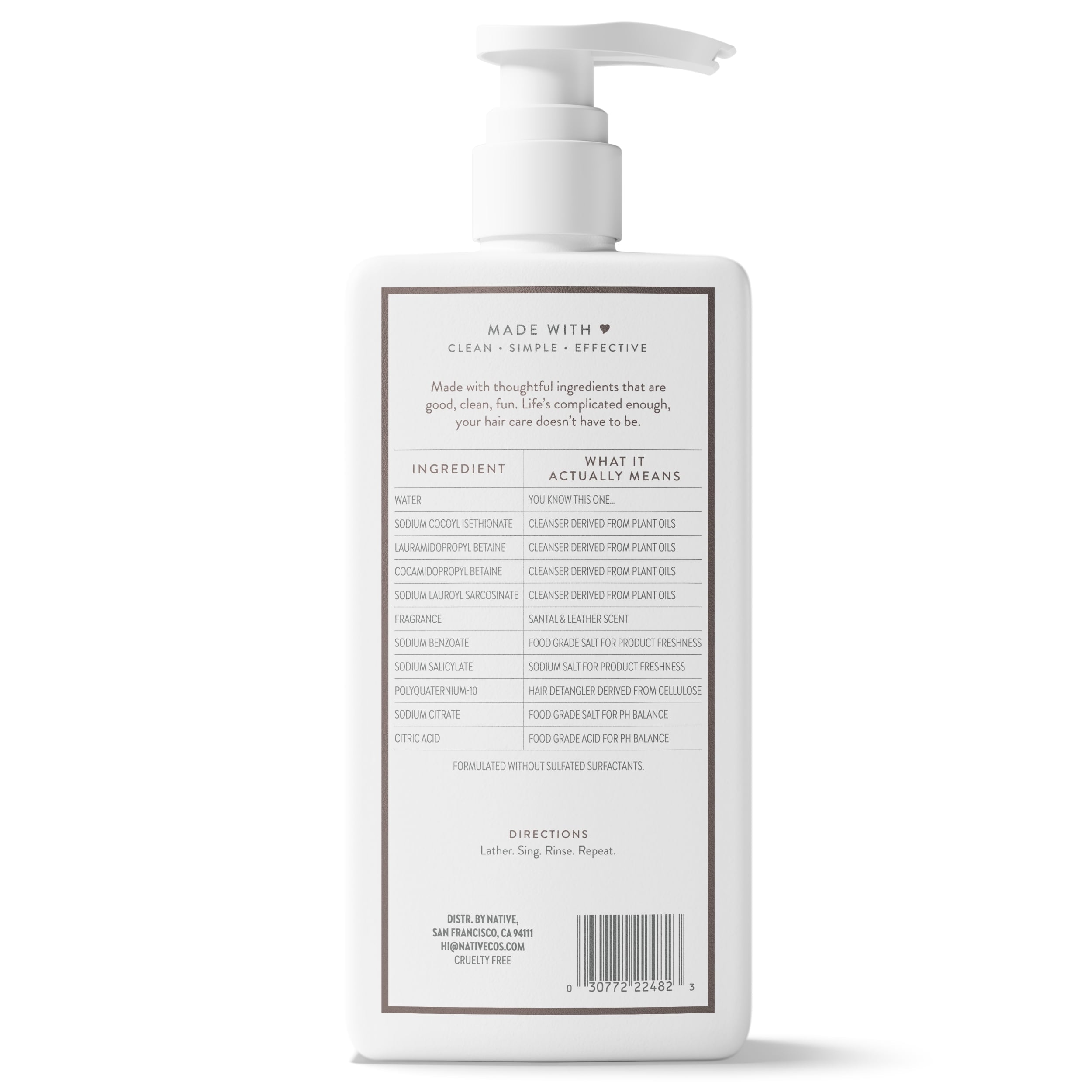 Santal &amp; Leather Shampoo 16.5 fl oz