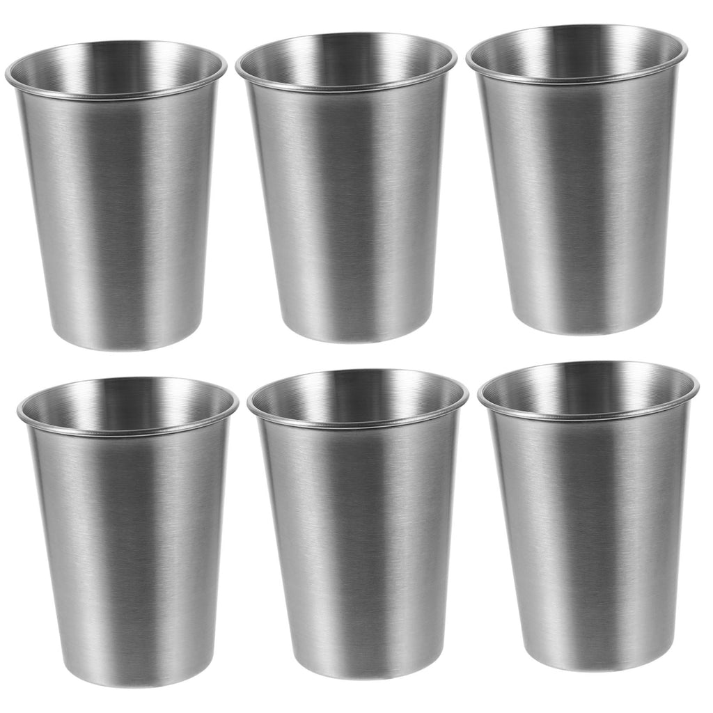 Milisten Set of 6 Stainless Steel Cups for Cocktails, Water, and Beverages Drinkware