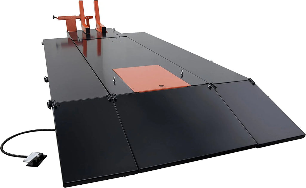1500LB Air-Operated Motorcycle & ATV Lift Table – 48" Wide with Side Extensions, 2-Year Warranty