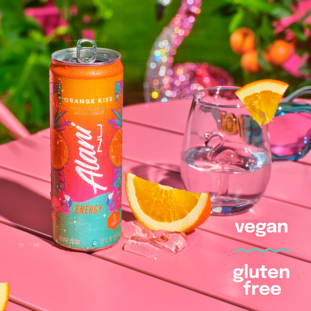 Sugar Free Energy Drink, Orange Kiss, 12 fl oz, 24 Pack, Cans, 200mg Caffeine