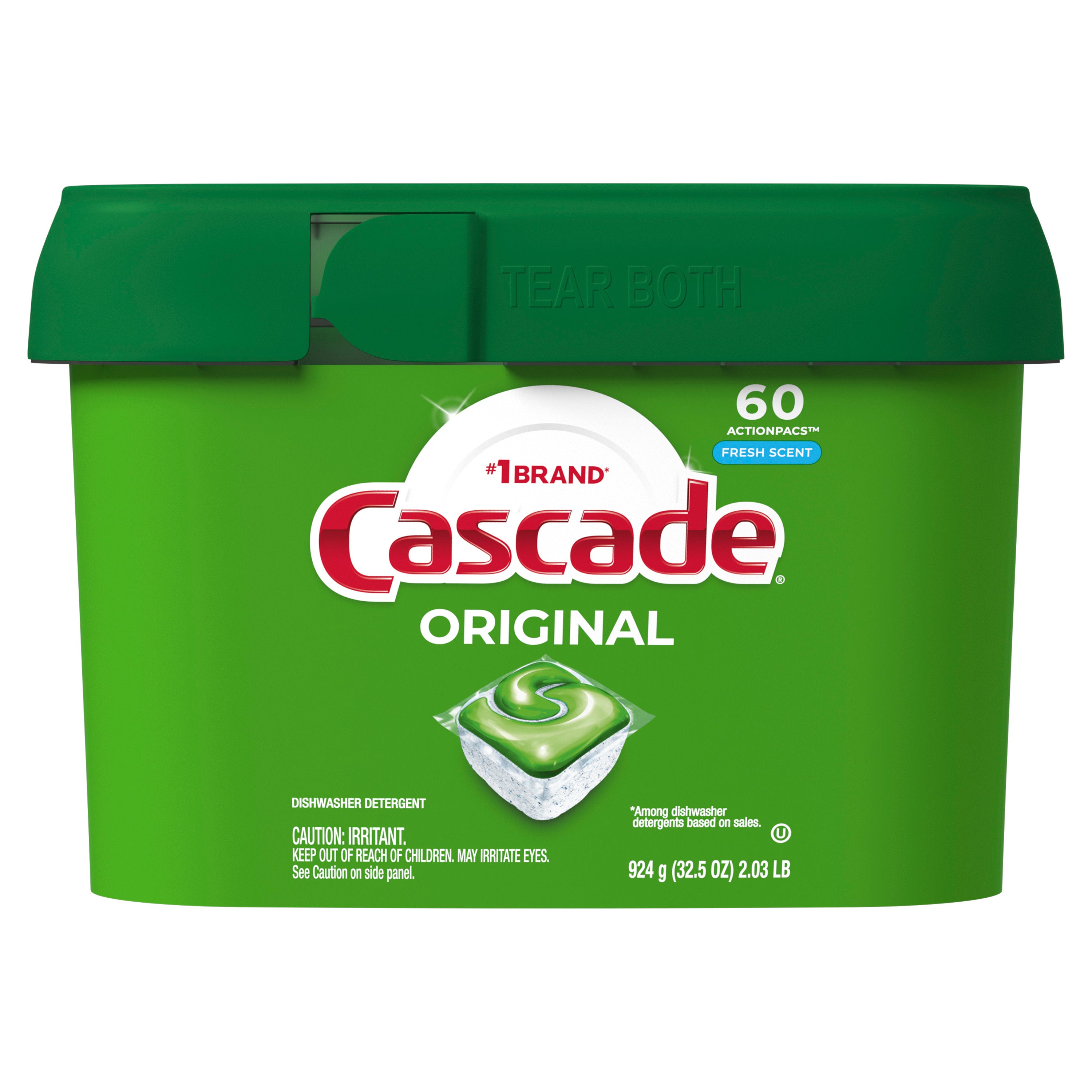 Pacs Dishwasher Detergents, Fresh Scent, 32.5 Ounce, 60 Count