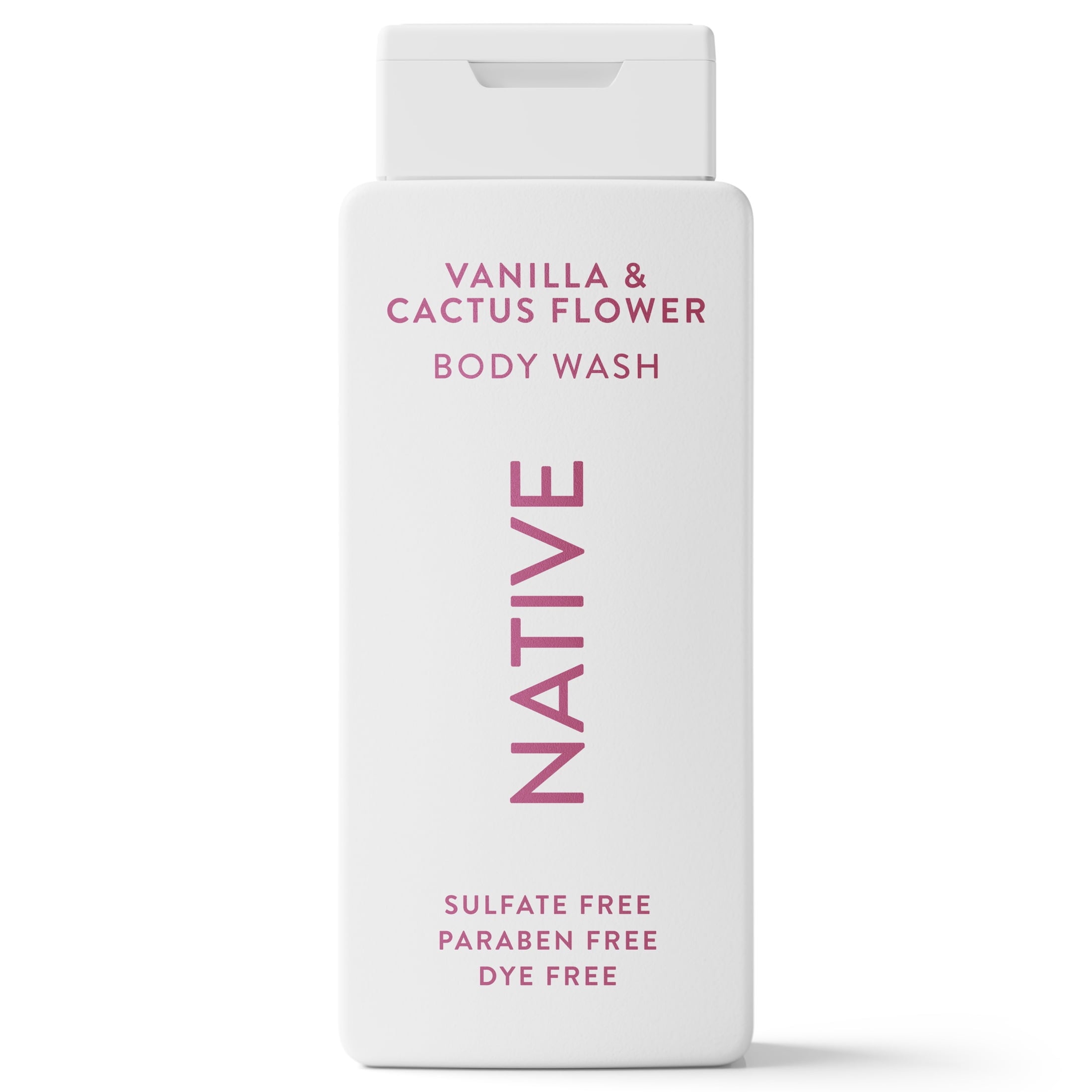 Body Wash, Vanilla &amp; Cactus Flower, Sulfate Free, Naturally Derived Ingredients, 24hr Freshness, for Women &amp; Men, 18 fl oz
