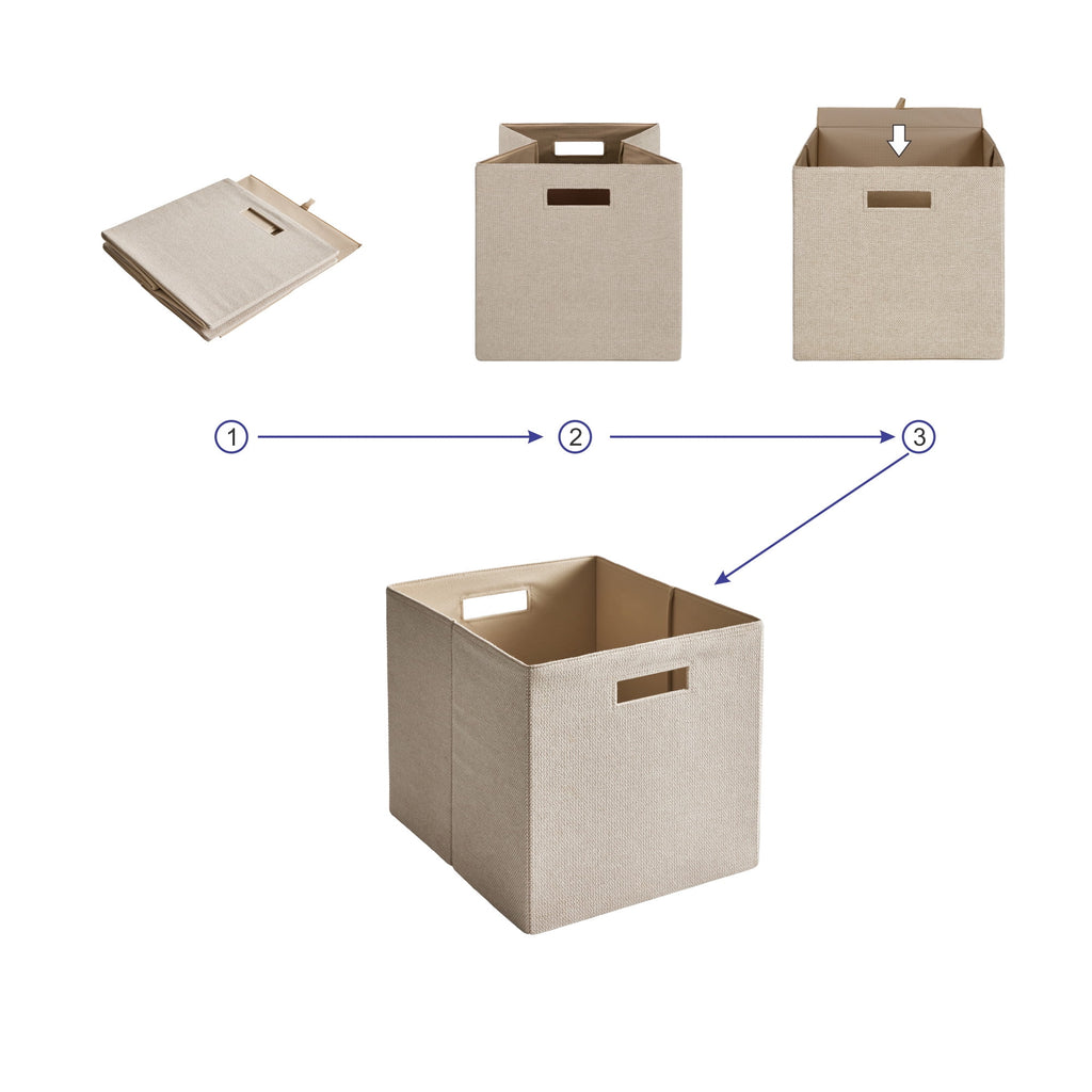 Better Homes &amp; Gardens Collapsible Fabric Cube Storage Bin, Vanilla