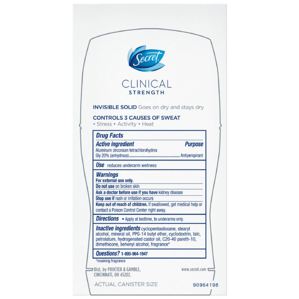 Clinical Strength Invisible Solid Sensitive Antiperspirant &amp; Deodorant, Unscented 1.60 oz (Pack of 2)