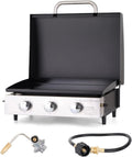 Burner Gas grill with side burner and enameled cast iron grille 42,000BTU outdoor cooking stainless steel propane grill Garden grill