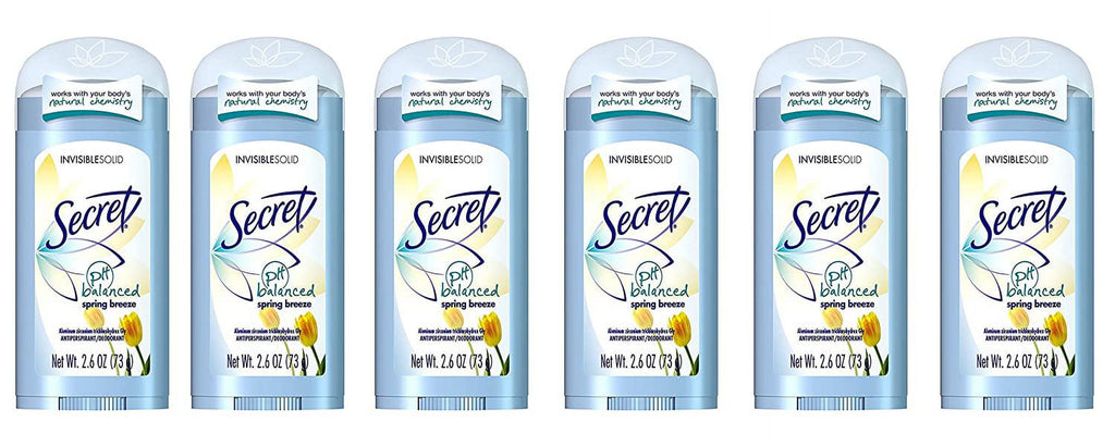 Anti-Perspirant Deodorant Invisible Solid Spring Breeze 2.60 oz (Pack of 6)