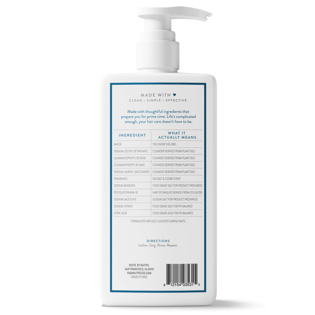 Full and Thick 2-in-1 Mens Shampoo and Conditioner Sea Salt and Cedar 16.5 fl oz