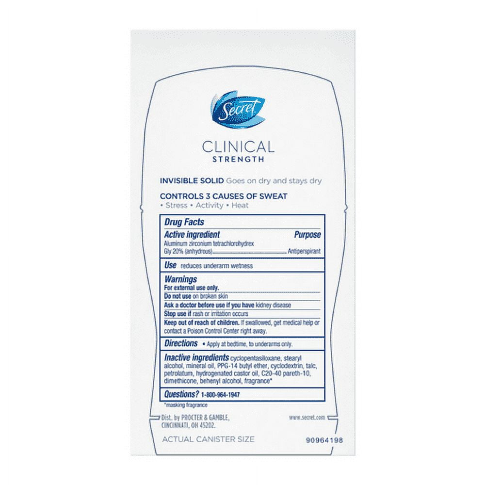 Clinical Strength Invisible Solid Sensitive Antiperspirant &amp; Deodorant, Unscented 1.60 oz (Pack of 4)