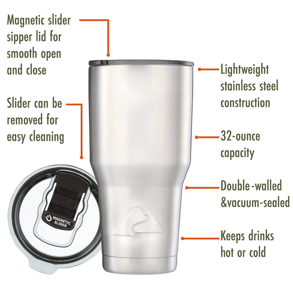 Ozark Trail 32 oz Stainless Steel Insulated Tumbler, Black