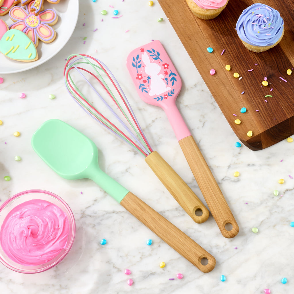 Way To Celebrate 3-Piece Baking Tool Set, Green, Pink and Purple