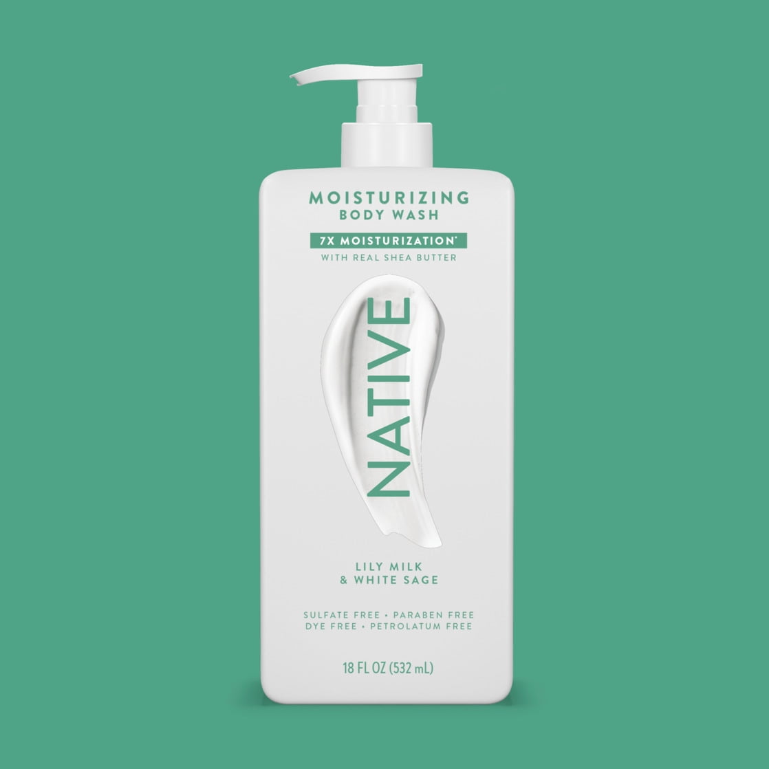 Lily Milk &amp; White Sage Moisturizing Body Wash 18oz