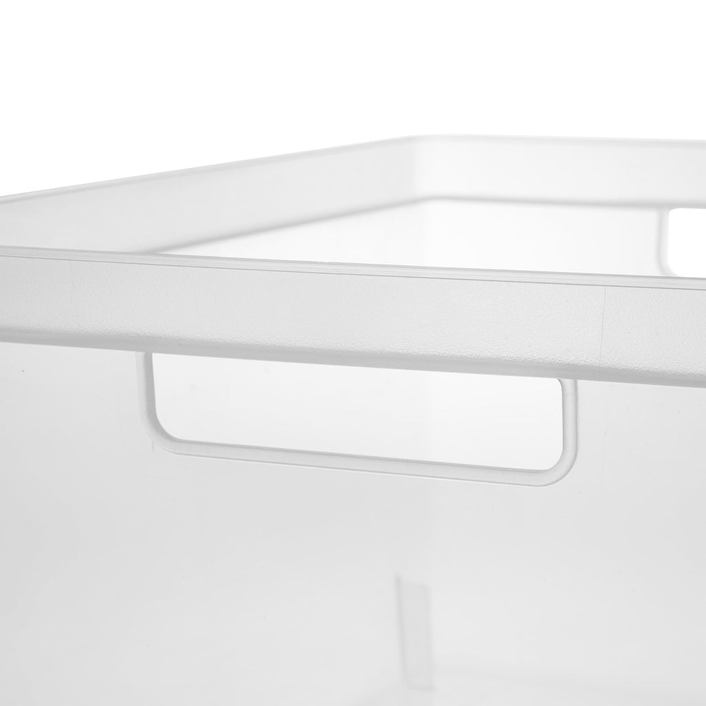 Medium 3 Drawer Tower, with Removable Clear Plastic Storage Bins, Tool-Free, Black