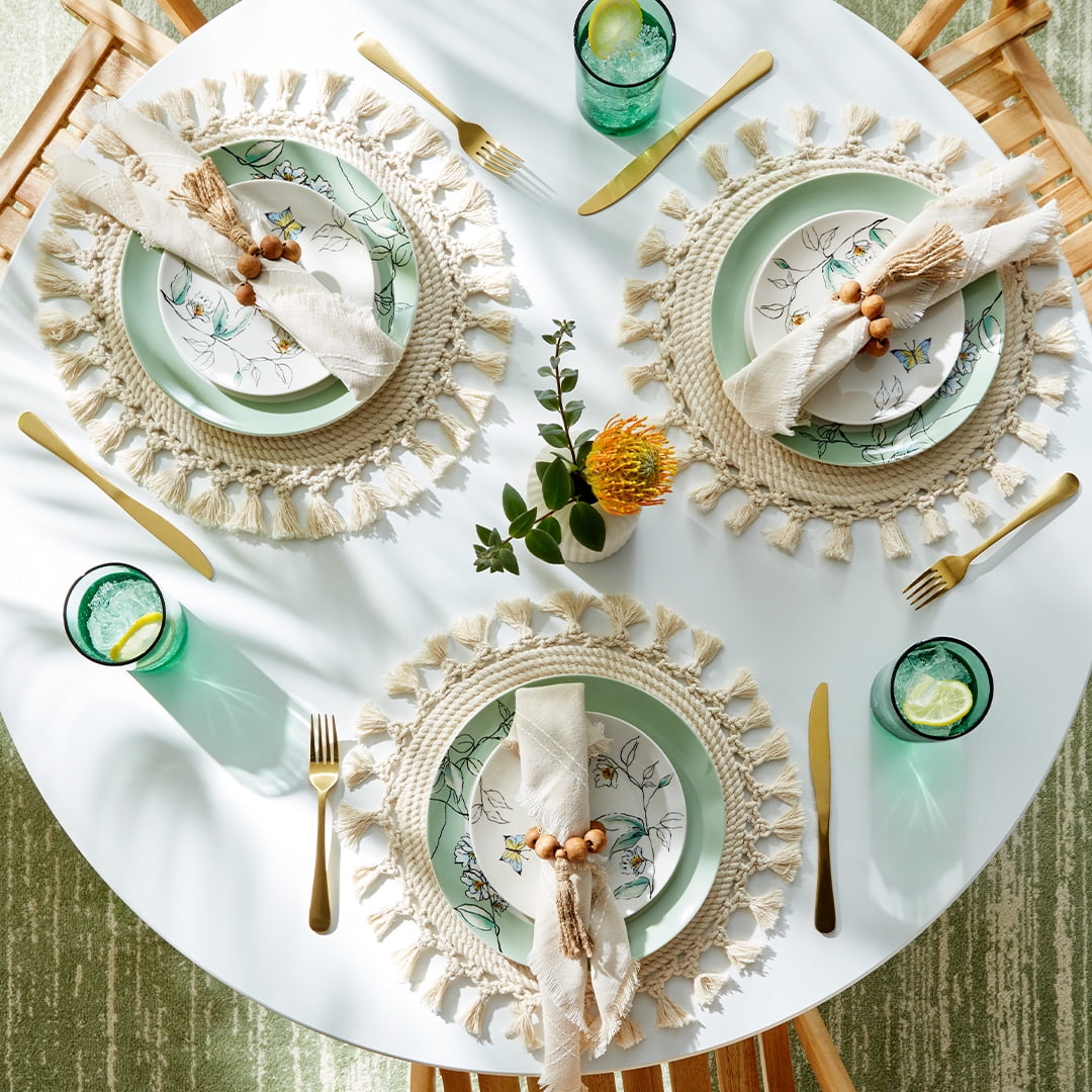 Entertain 365 16 oz Stackables Green Glasses (Set of 6)