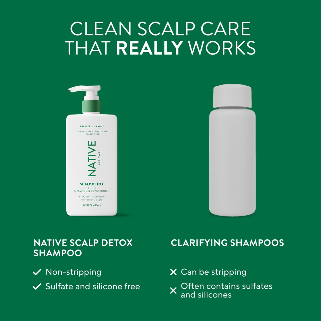 Scalp Detox Eucalyptus and Mint 2 in 1 Shampoo and Conditioner 16.5 fl oz