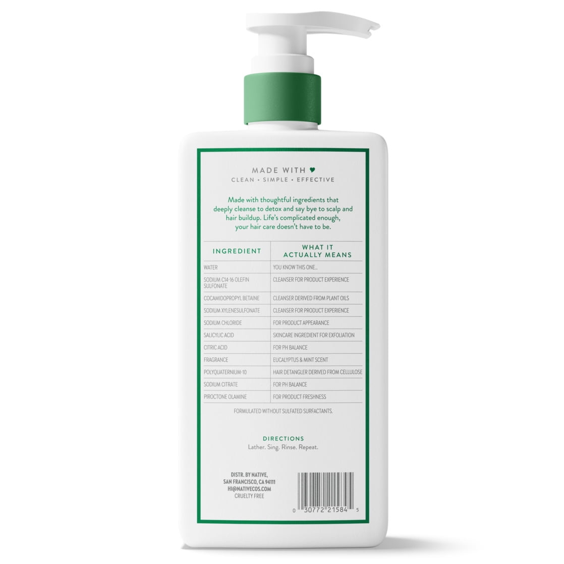 Scalp Detox Eucalyptus and Mint 2 in 1 Shampoo and Conditioner 16.5 fl oz