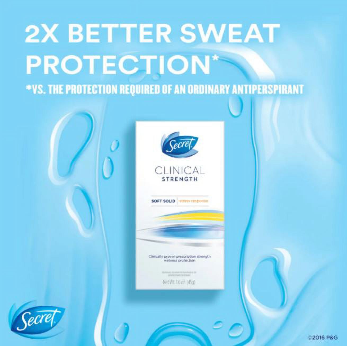 Clinical Strength Clear Gel Stress Response Deodorant, 1.6 oz (Pack of 2)
