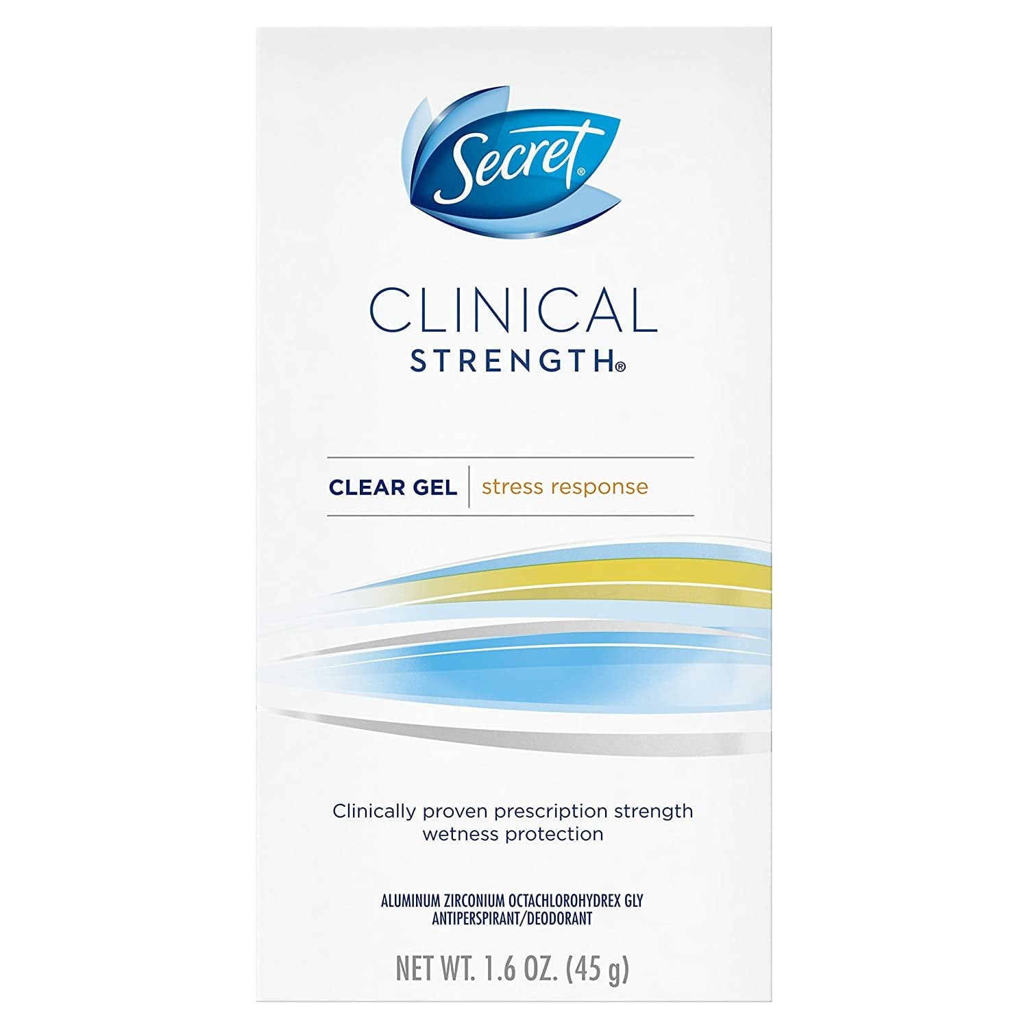 Clinical Strength Clear Gel Stress Response Deodorant, 1.6 oz (Pack of 2)