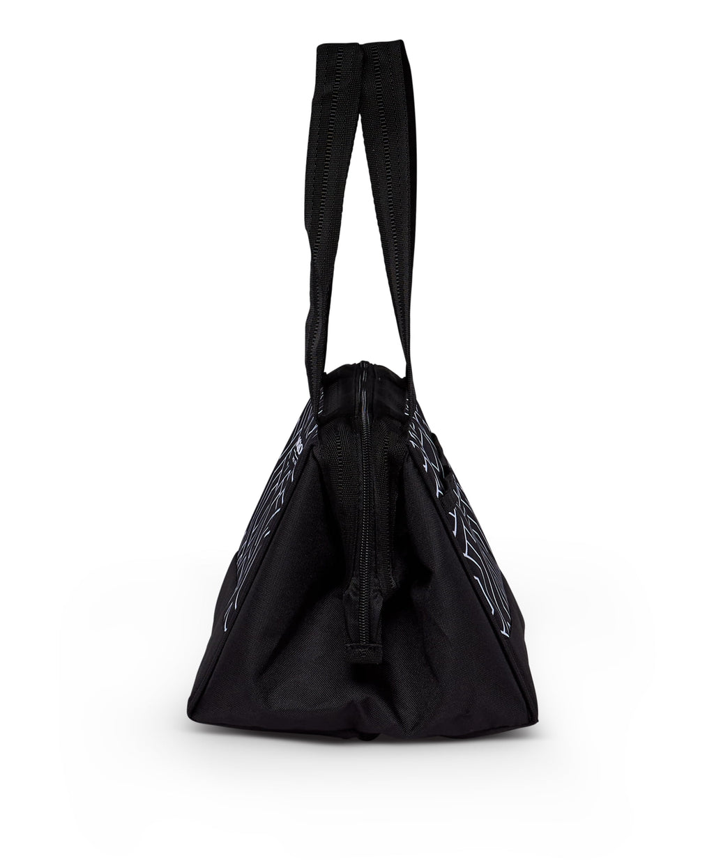 Leftover Polyester Lunch Tote Cooler, 9 Can Capacity, Black and White, Well Suited to Hot or Cold Meals Away from Home