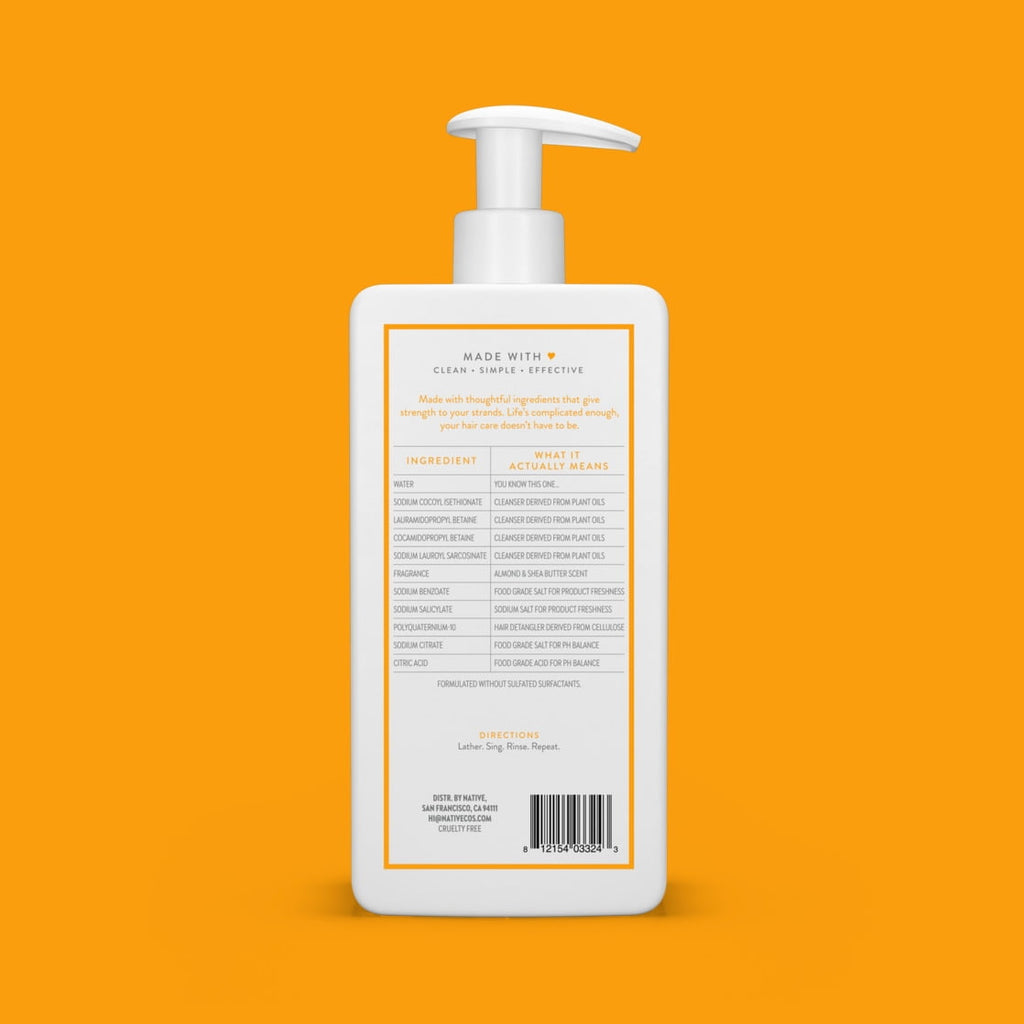 Strengthening Shampoo, Almond &amp; Shea Butter, Sulfate &amp; Paraben Free, 16.5 oz