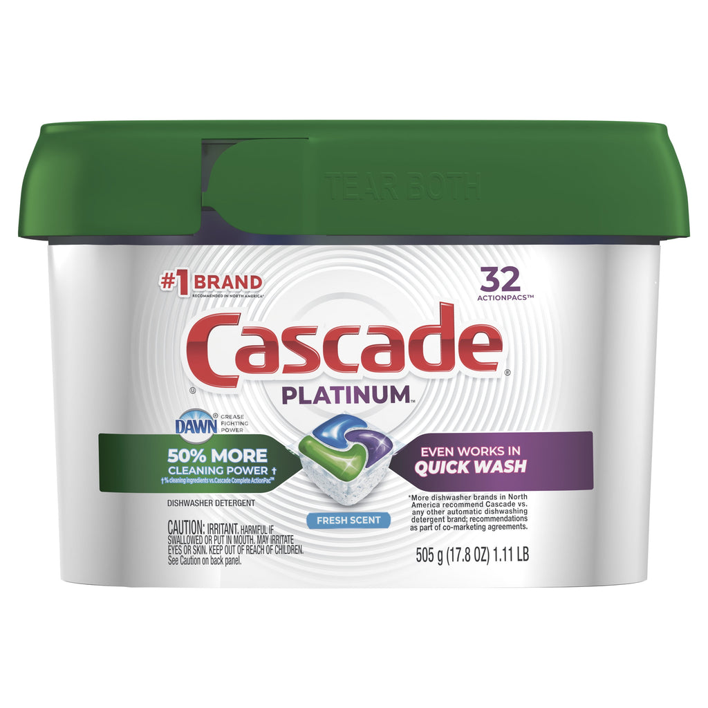 Platinum ActionPacs Dishwasher Detergent, Fresh Scent, 32 Count