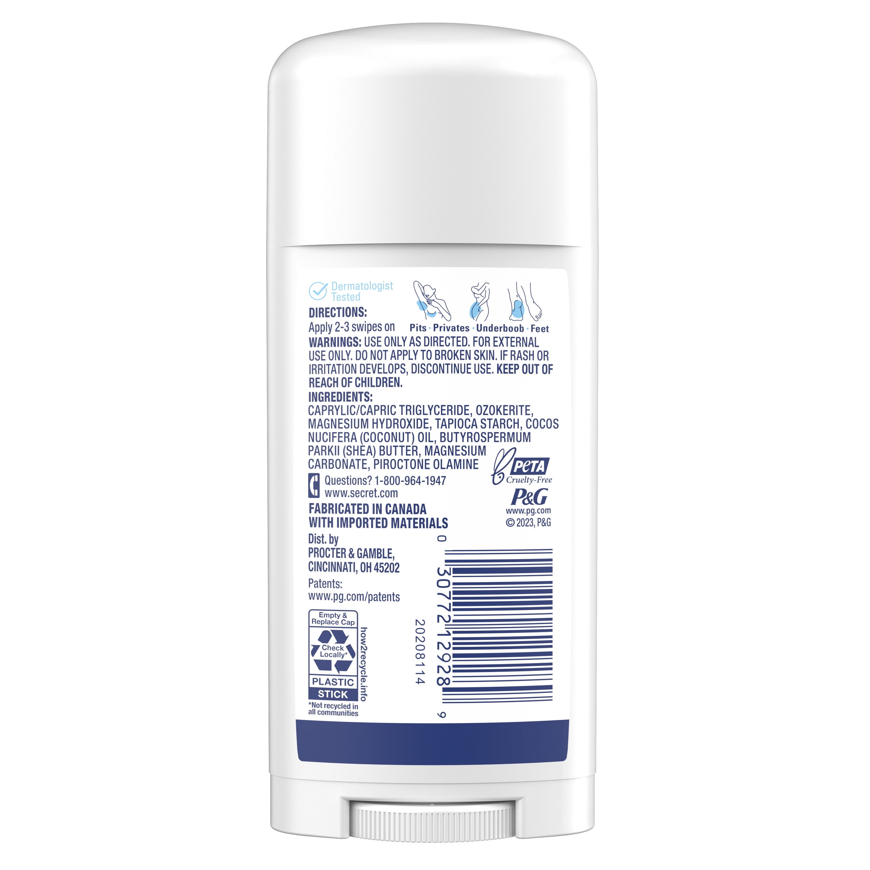 Whole Body Stick Aluminum Free Deodorant for Women Unscented 2.6oz