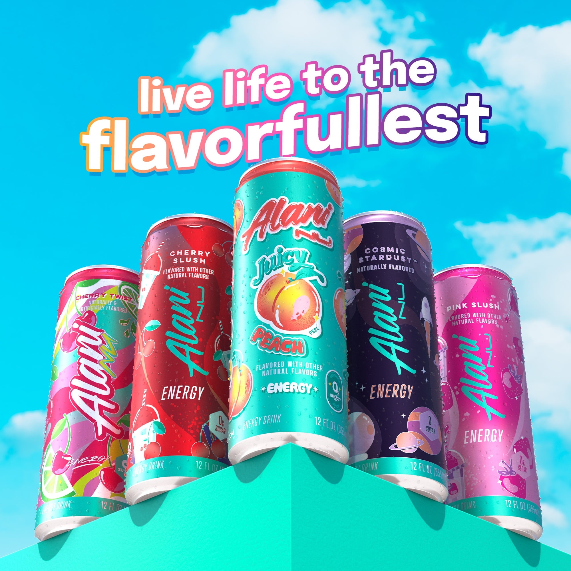 Sugar Free Energy Drink, Juicy Peach, 12 fl oz, 12 Pack, Cans, 200mg Caffeine