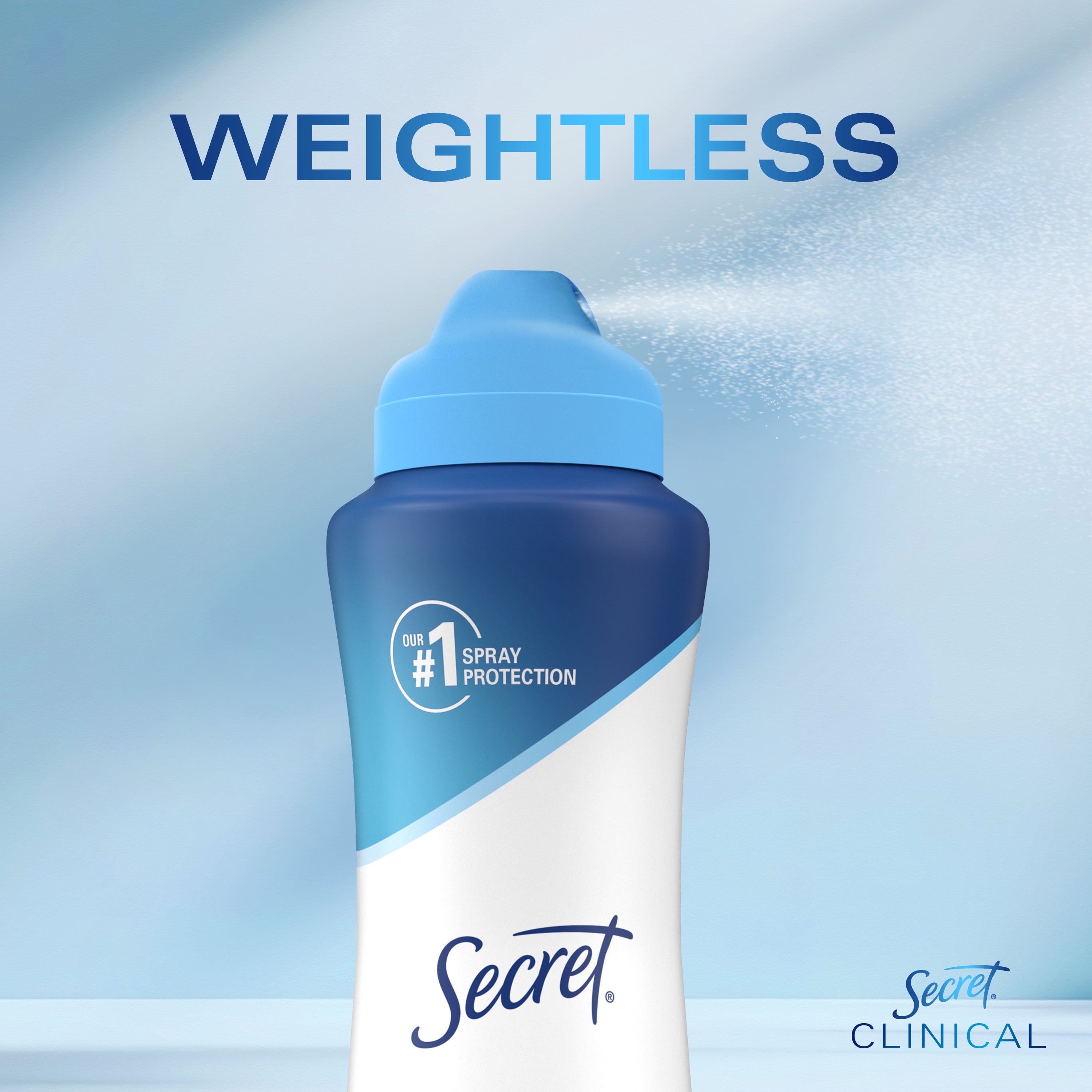 Clinical Strength Dry Spray Antiperspirant &amp; Deodorant for Women, Completley Clean Scent, 3.8oz