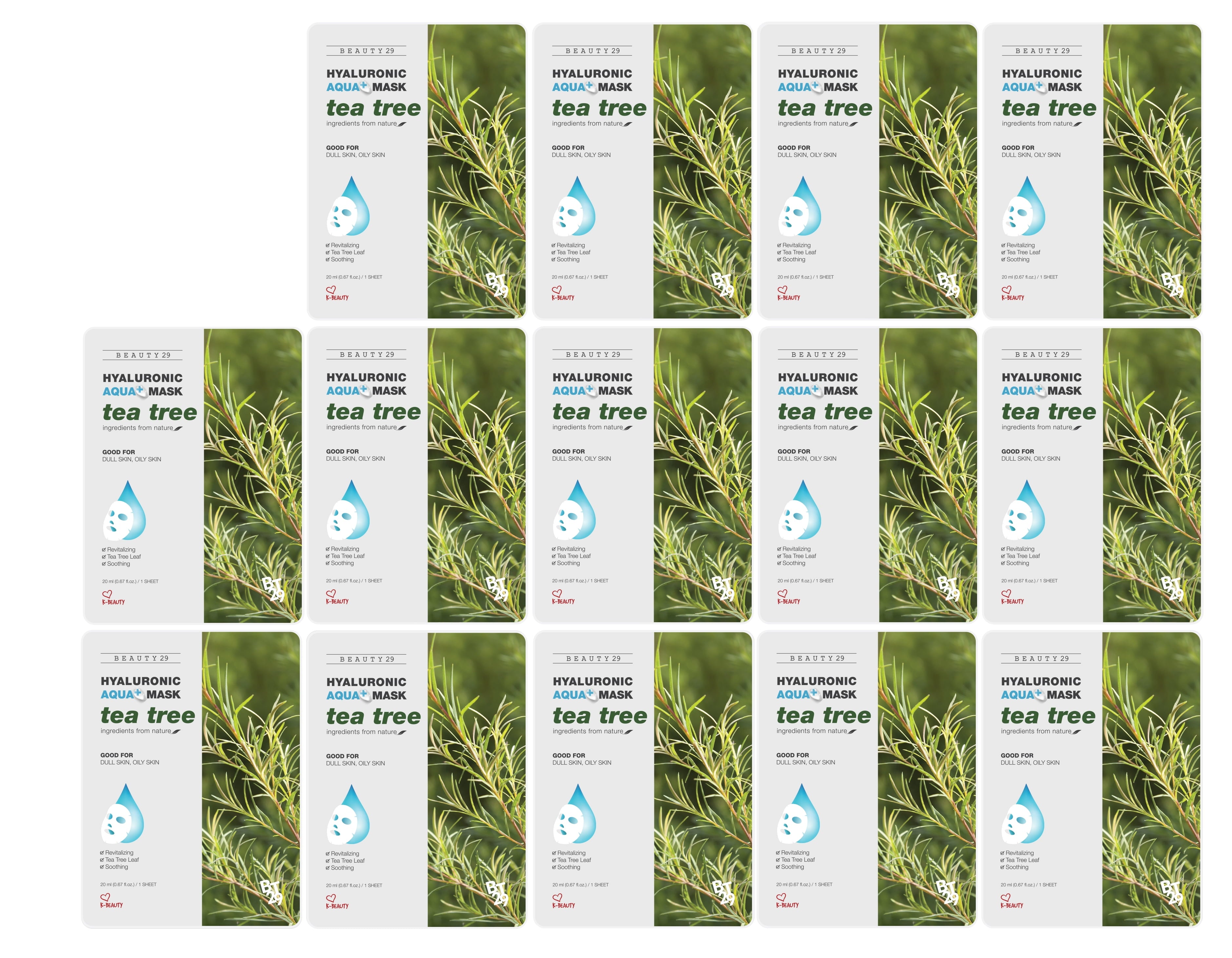 BEAUTY29 Hyaluronic Aqua Plus Essence Full Face Facial Sheet Mask 14 Sheets - 2 WEEKS SET