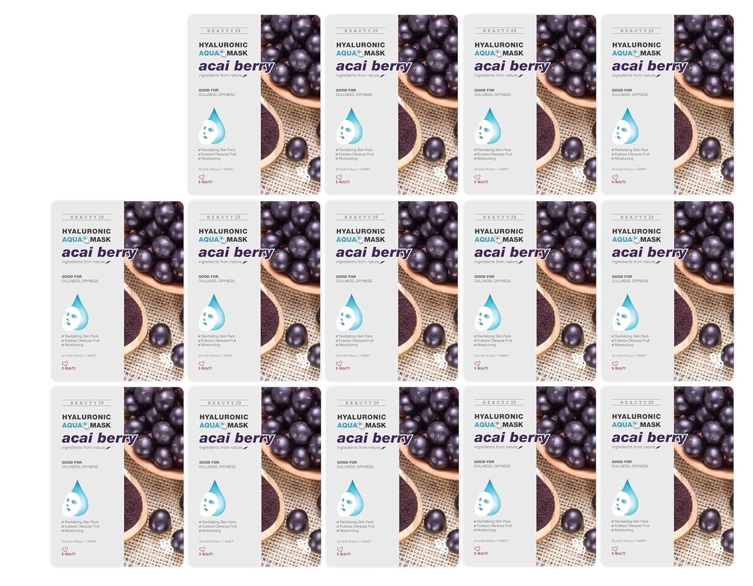 BEAUTY29 Hyaluronic Aqua Plus Essence Full Face Facial Sheet Mask 14 Sheets - 2 WEEKS SET
