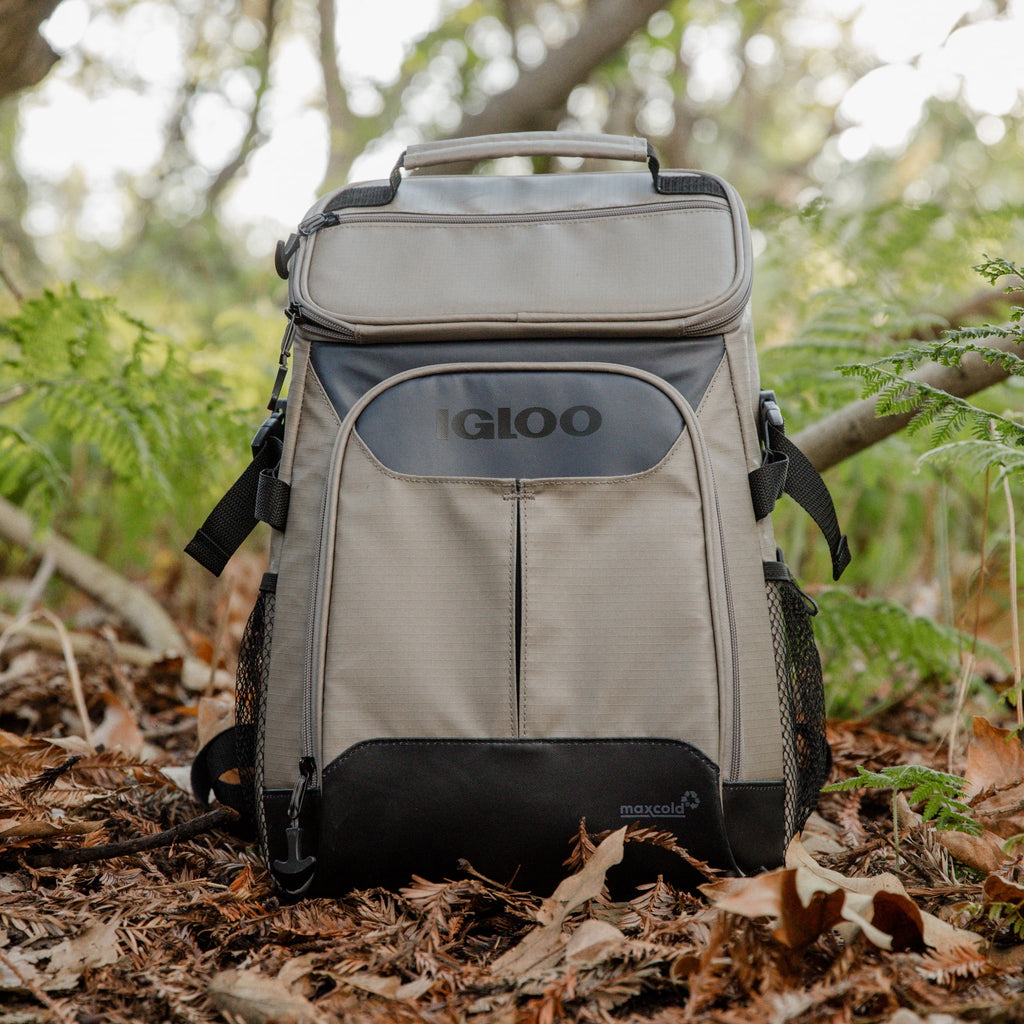 Igloo Trek Backpack Soft-Sided Cooler with 24 Can Capacity in Sandstone Tan