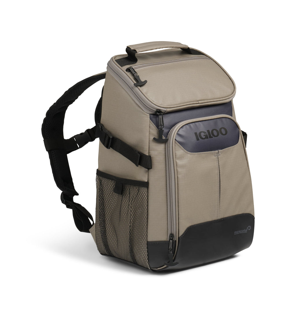 Igloo Trek Backpack Soft-Sided Cooler with 24 Can Capacity in Sandstone Tan