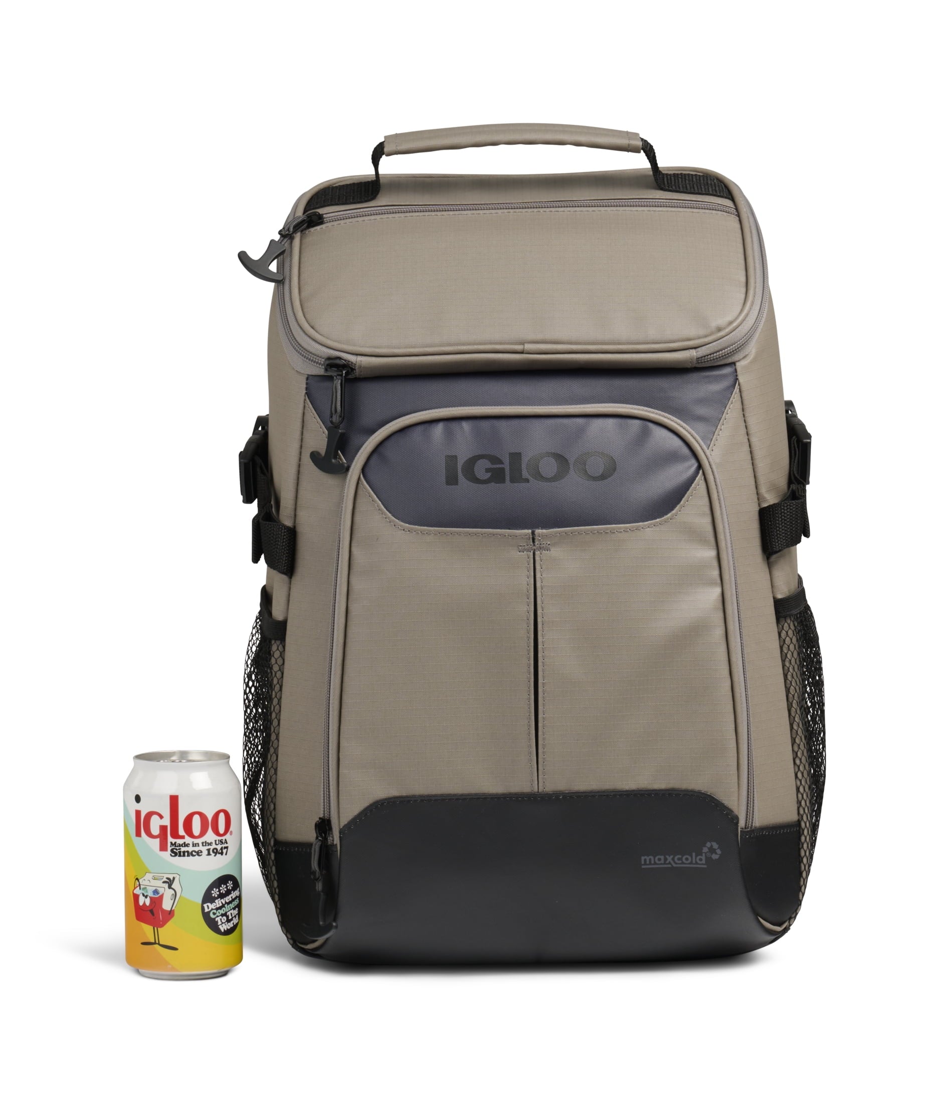 Igloo Trek Backpack Soft-Sided Cooler with 24 Can Capacity in Sandstone Tan