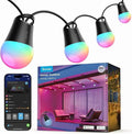 Smart Outdoor String Lights 2, 96ft,RGBIC, Dimmable Warm White, 47 Scenes, IP65, Alexa,App Control