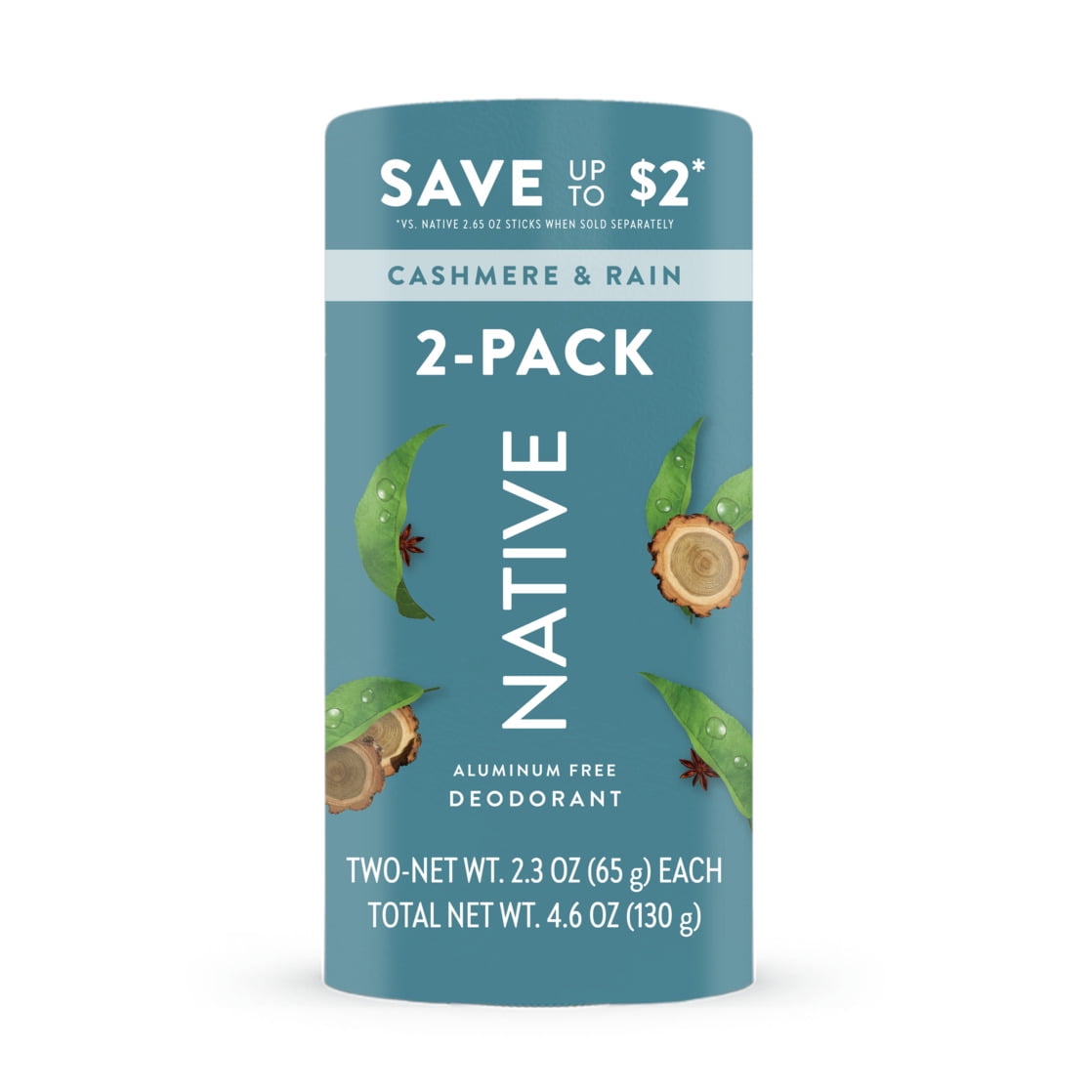 Twin Pack Cashmere &amp; Rain Deodorant, 2 Count, 2.3 oz