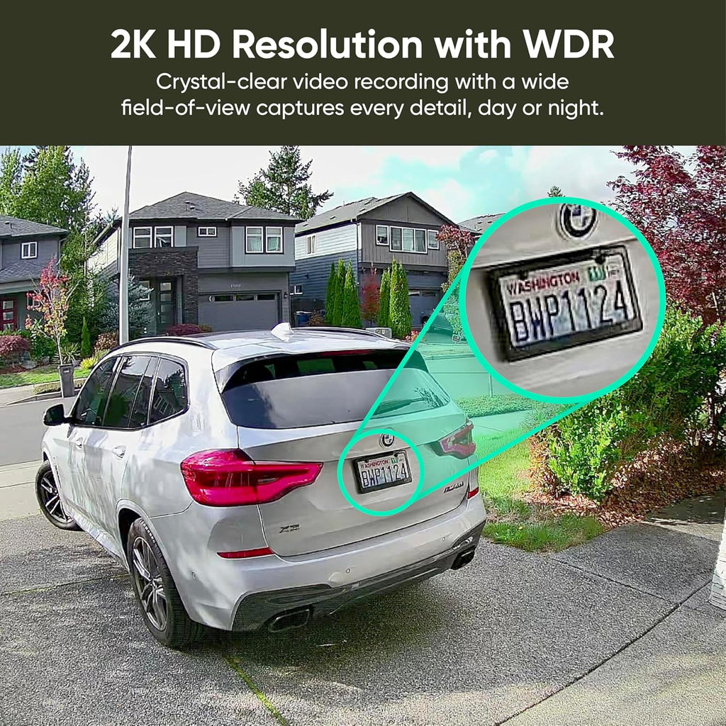 Solar Cam Pan Security Camera, Wireless Outdoor, 2K Pan/Tilt 360° View Battery Powered WiFi Cameras for Home Security with AI Motion Detection, Color Night Vision