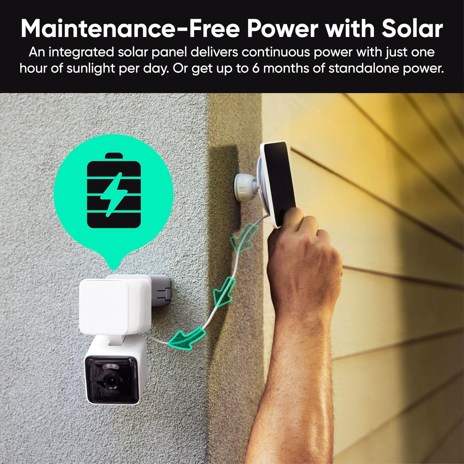 Solar Cam Pan Security Camera, Wireless Outdoor, 2K Pan/Tilt 360° View Battery Powered WiFi Cameras for Home Security with AI Motion Detection, Color Night Vision