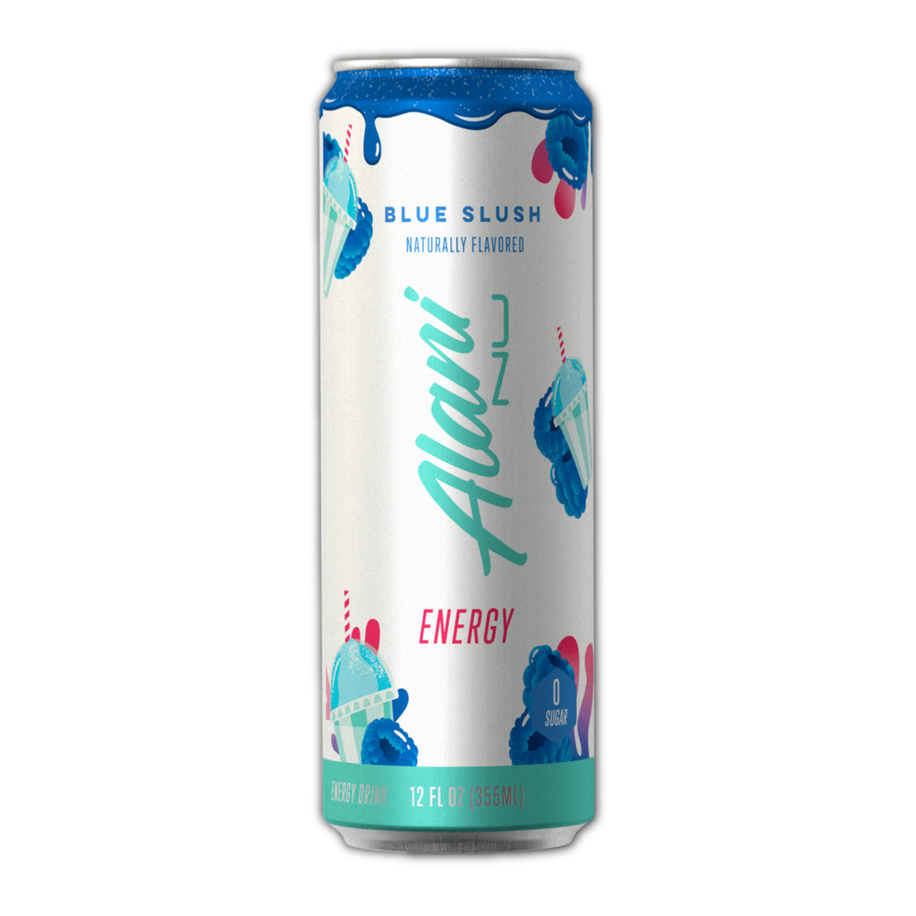 Energy Drinks Blue Slush Zero Suger, Low - Calorie, Energy Boost Drinks 12 oz (6 Pack)