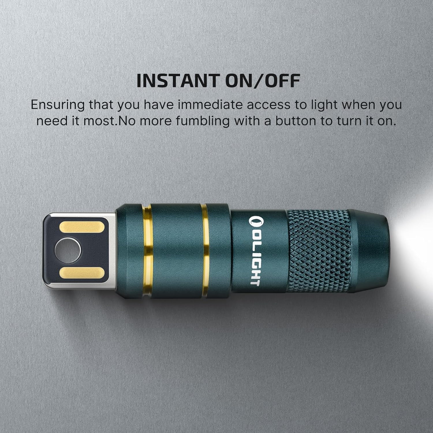 IMINI 2 EDC Rechargeable Flashlight 50 Lumens Compact and Portable Mini Light for Everyday Carry and Emergencies (OD Green)