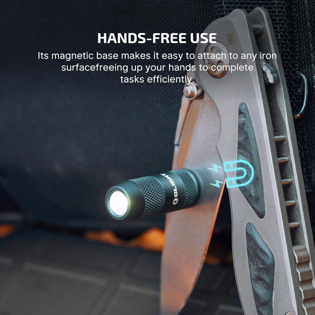 IMINI 2 EDC Rechargeable Flashlight 50 Lumens Compact and Portable Mini Light for Everyday Carry and Emergencies (OD Green)