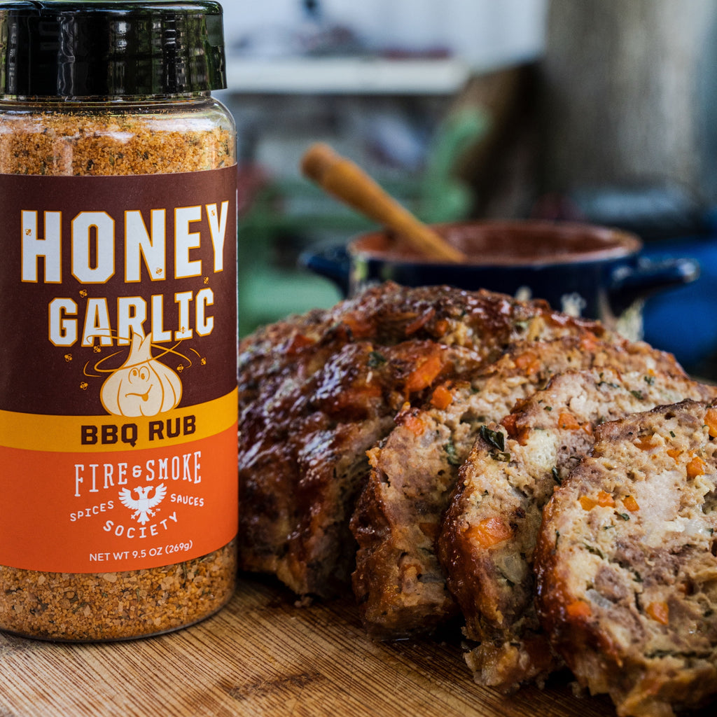 Fire &amp; Smoke Society Honey Garlic BBQ Rub, BBQ Seasoning, 9.5 Ounce Mixed  Seasonings Blend