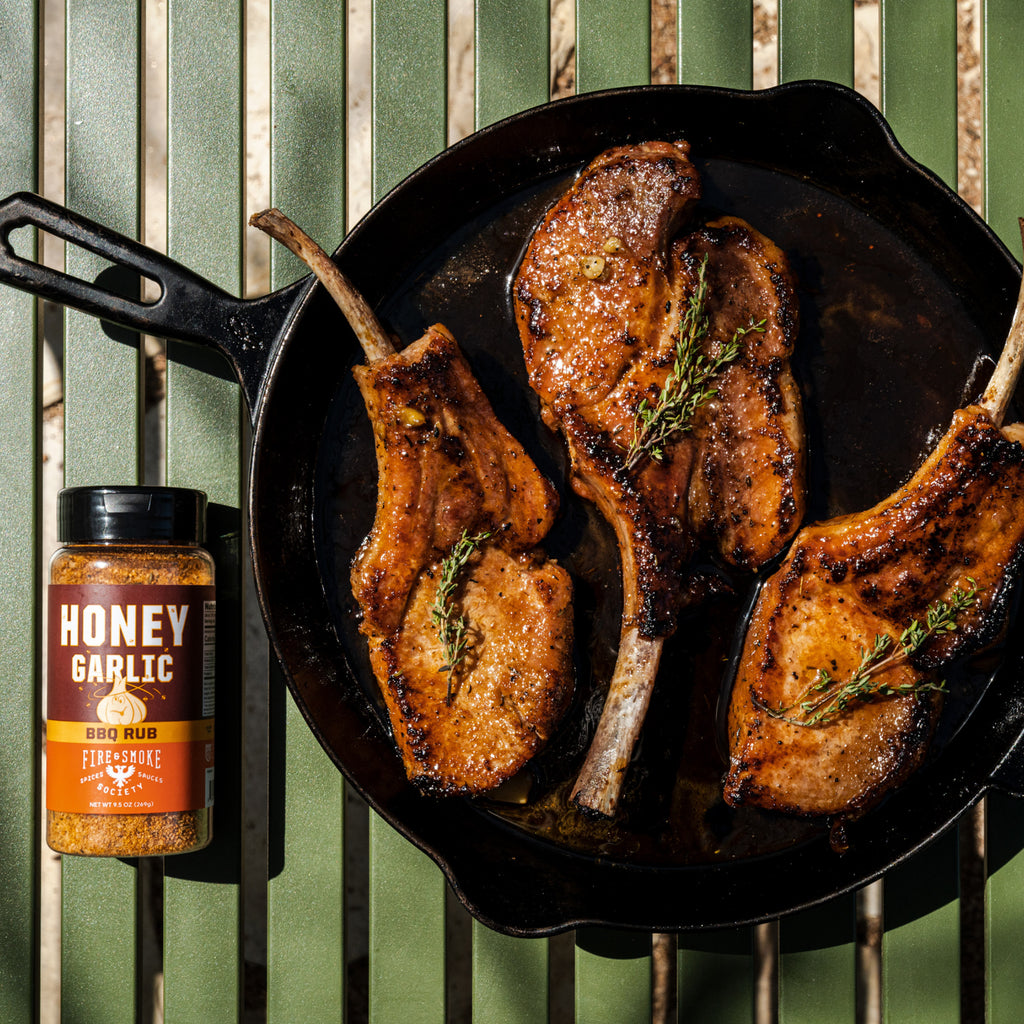 Fire &amp; Smoke Society Honey Garlic BBQ Rub, BBQ Seasoning, 9.5 Ounce Mixed  Seasonings Blend
