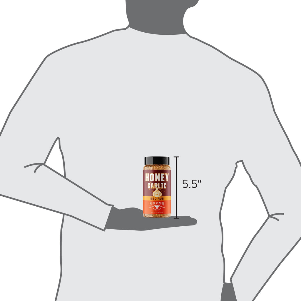 Fire &amp; Smoke Society Honey Garlic BBQ Rub, BBQ Seasoning, 9.5 Ounce Mixed  Seasonings Blend