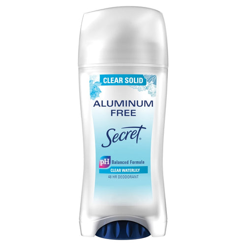 Aluminum Free Deodorant Clear Solid, Waterlily, 2.4 oz