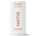 Aluminum Free Deodorante For Men, 72 Hour Solid Deodorant Stick, Black Oak &amp; Amber, 3.1oz