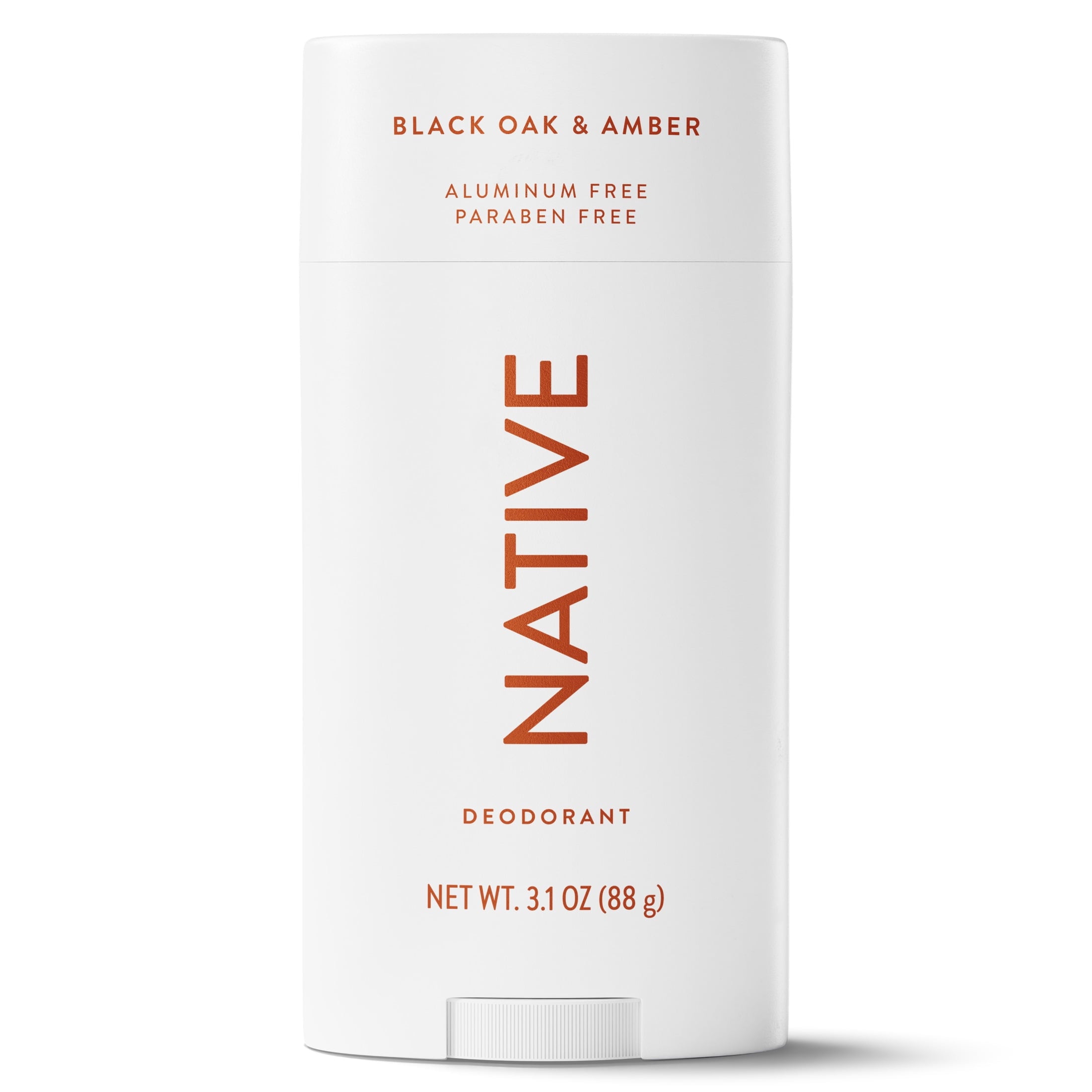 Aluminum Free Deodorante For Men, 72 Hour Solid Deodorant Stick, Black Oak &amp; Amber, 3.1oz