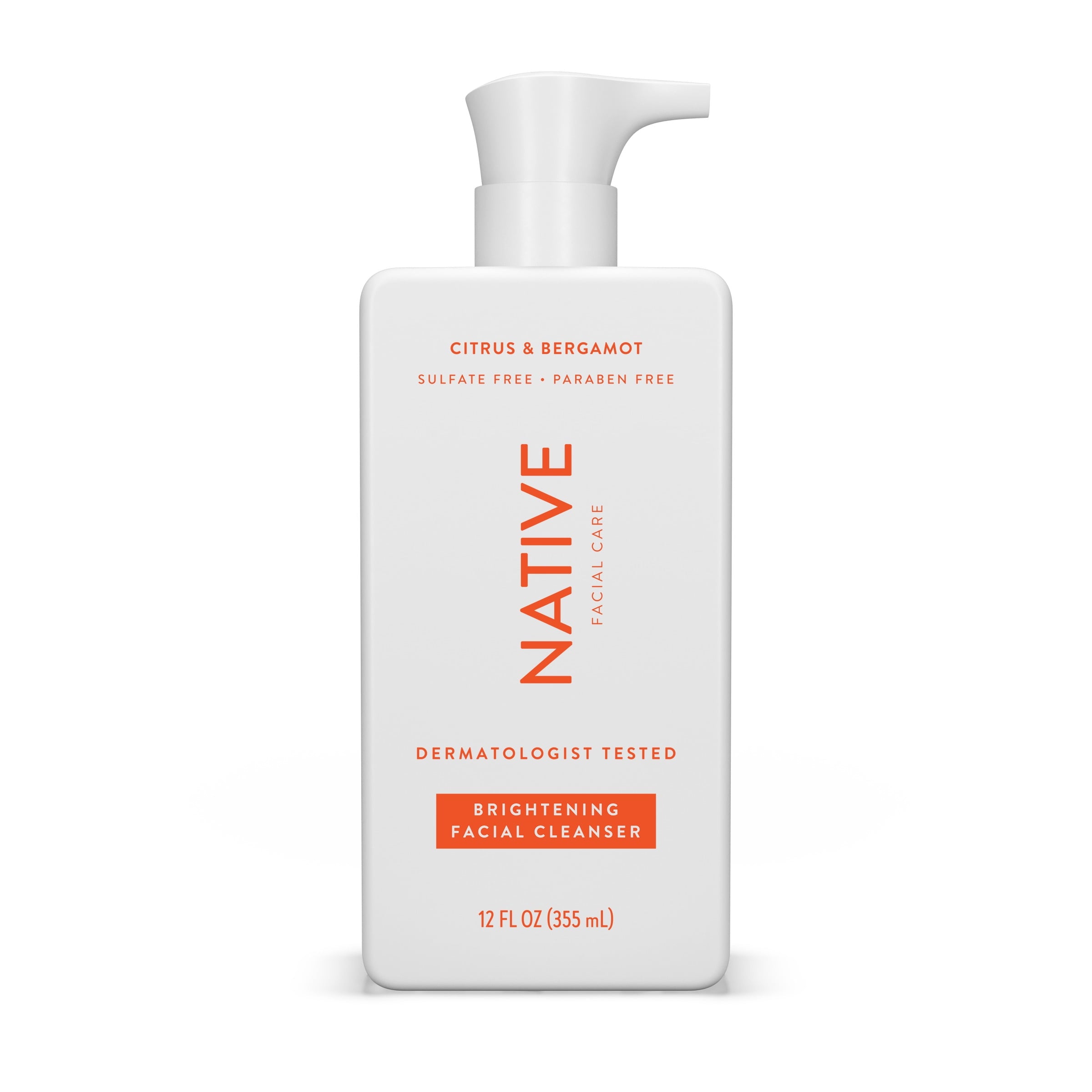 Brightening Facial Cleanser, Citrus &amp; Bergamot, Sulfate Free, for All Skin Types, 12 oz