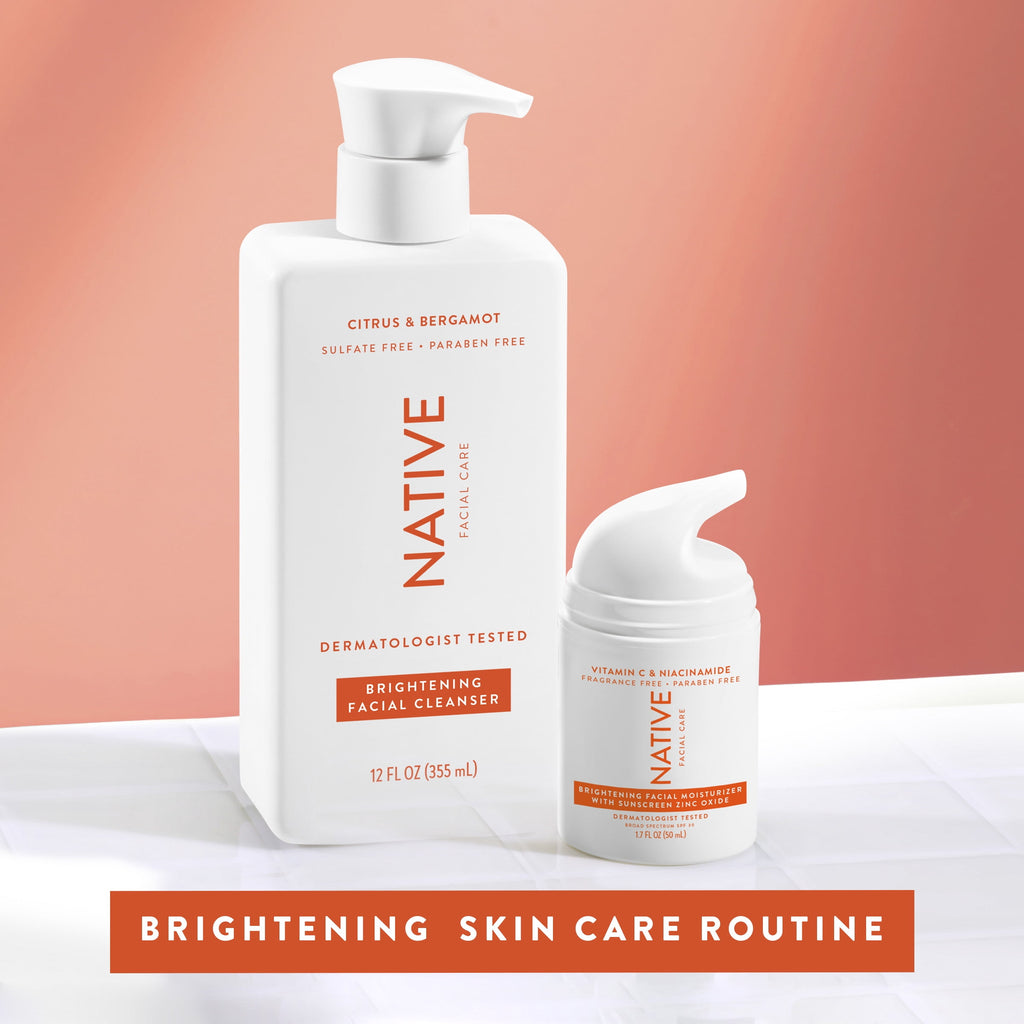 Brightening Facial Cleanser, Citrus &amp; Bergamot, Sulfate Free, for All Skin Types, 12 oz