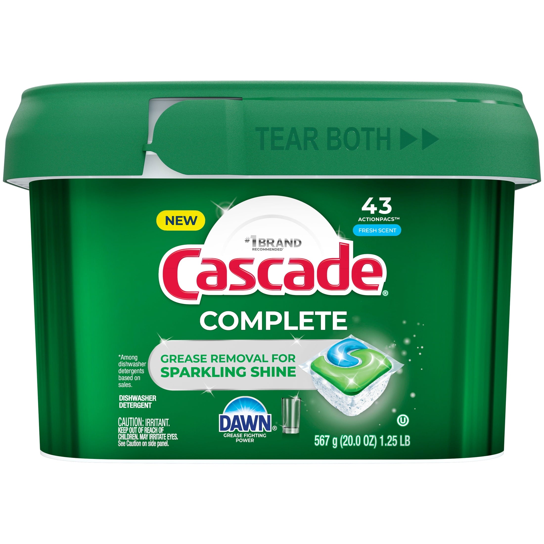 Complete Dishwasher Detergent Fresh, 43ct
