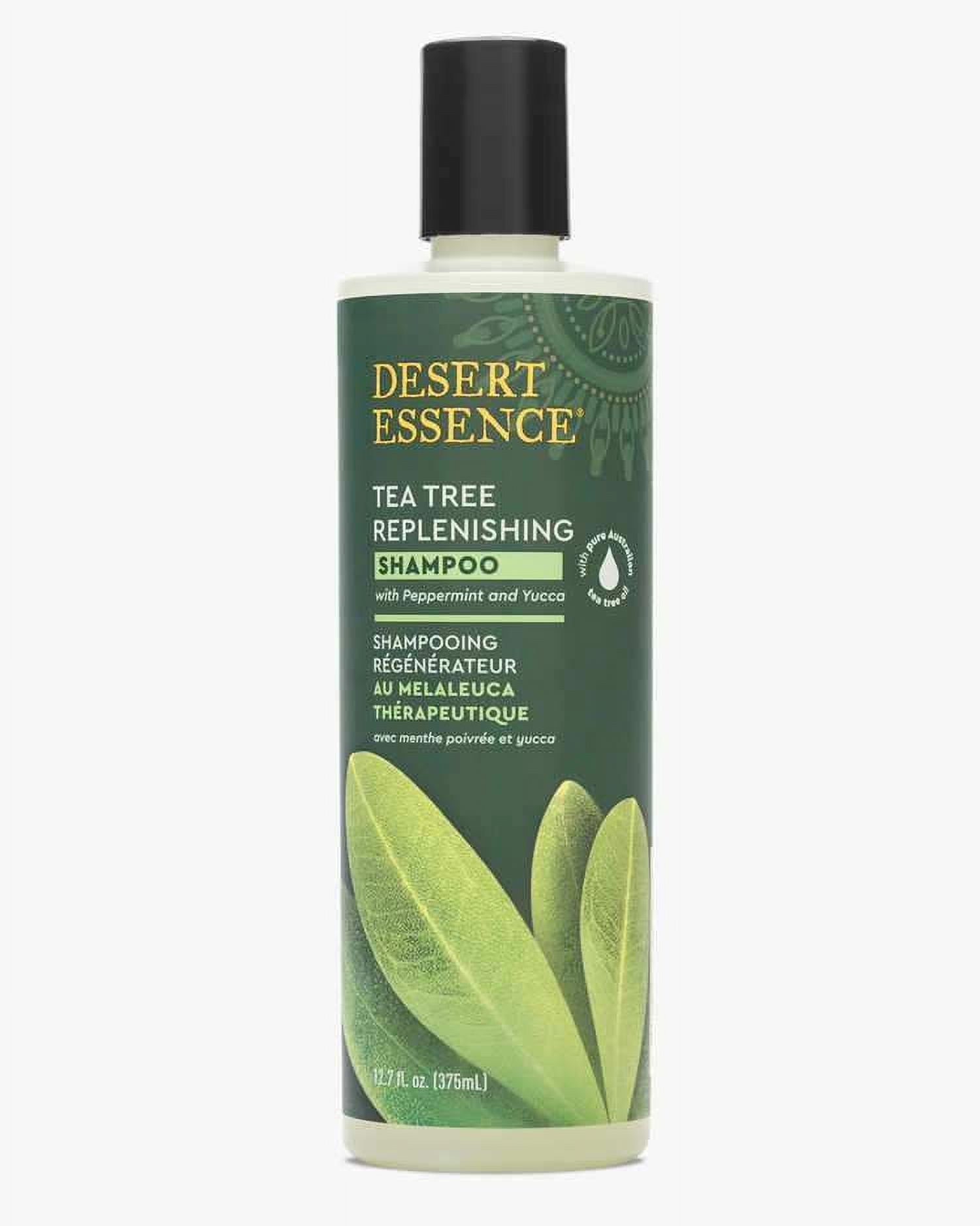 Tea Tree Replenishing Shampoo with Peppermint and Yucca, 12.7 fl oz (375 ml)