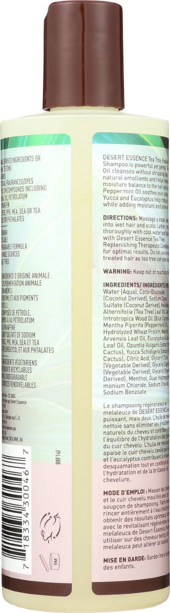 Tea Tree Replenishing Shampoo with Peppermint and Yucca, 12.7 fl oz (375 ml)